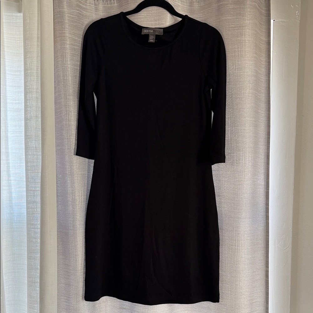 Donna Ricco Classic Black Long Sleeve Dress - Women’s Size XS